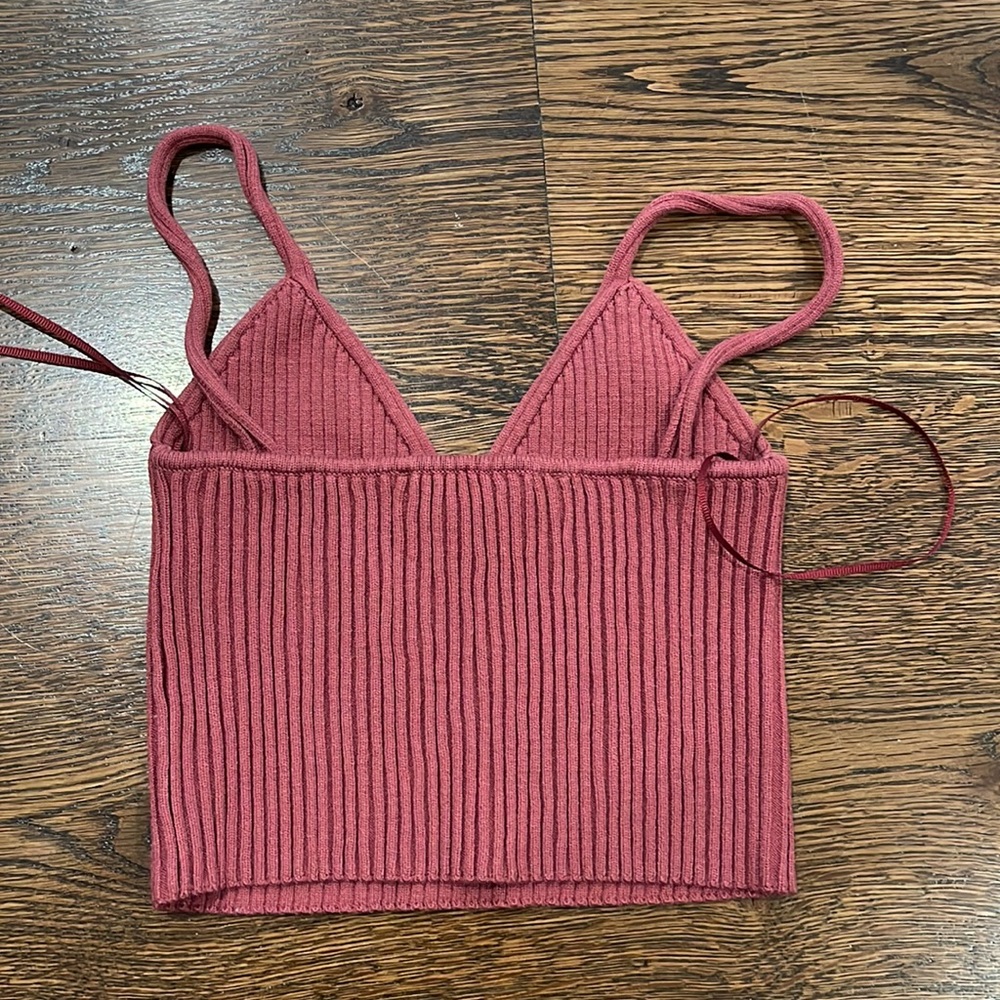 Zara Cropped Ribbed Tank Top - Picture 3 of 4